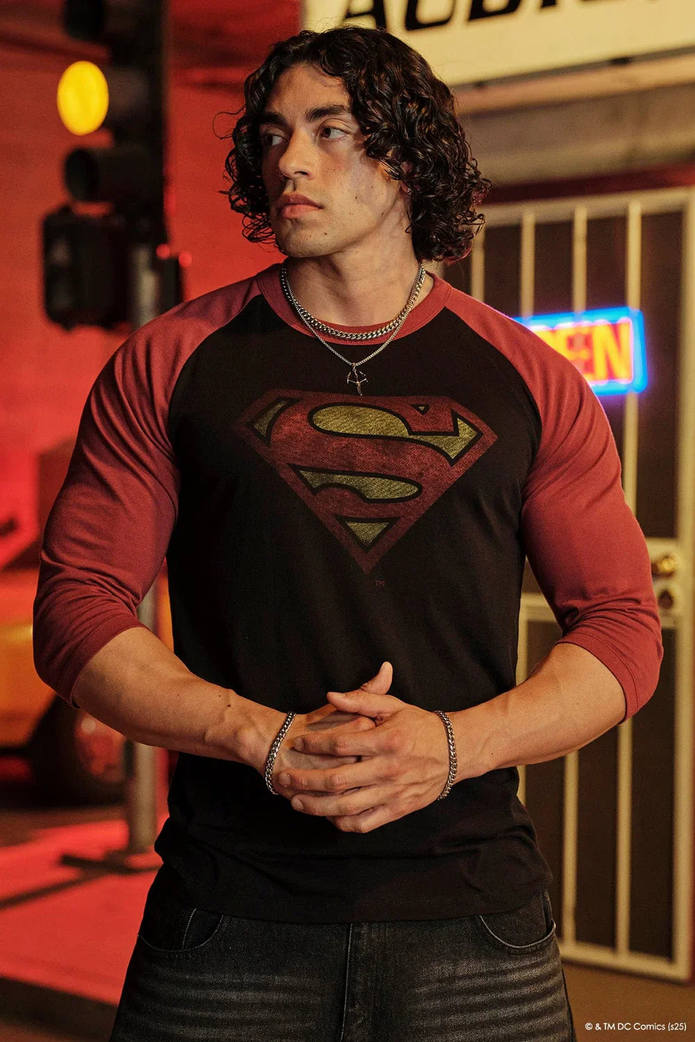 SUPERMAN RAGLAN 3/4 SHIRTS