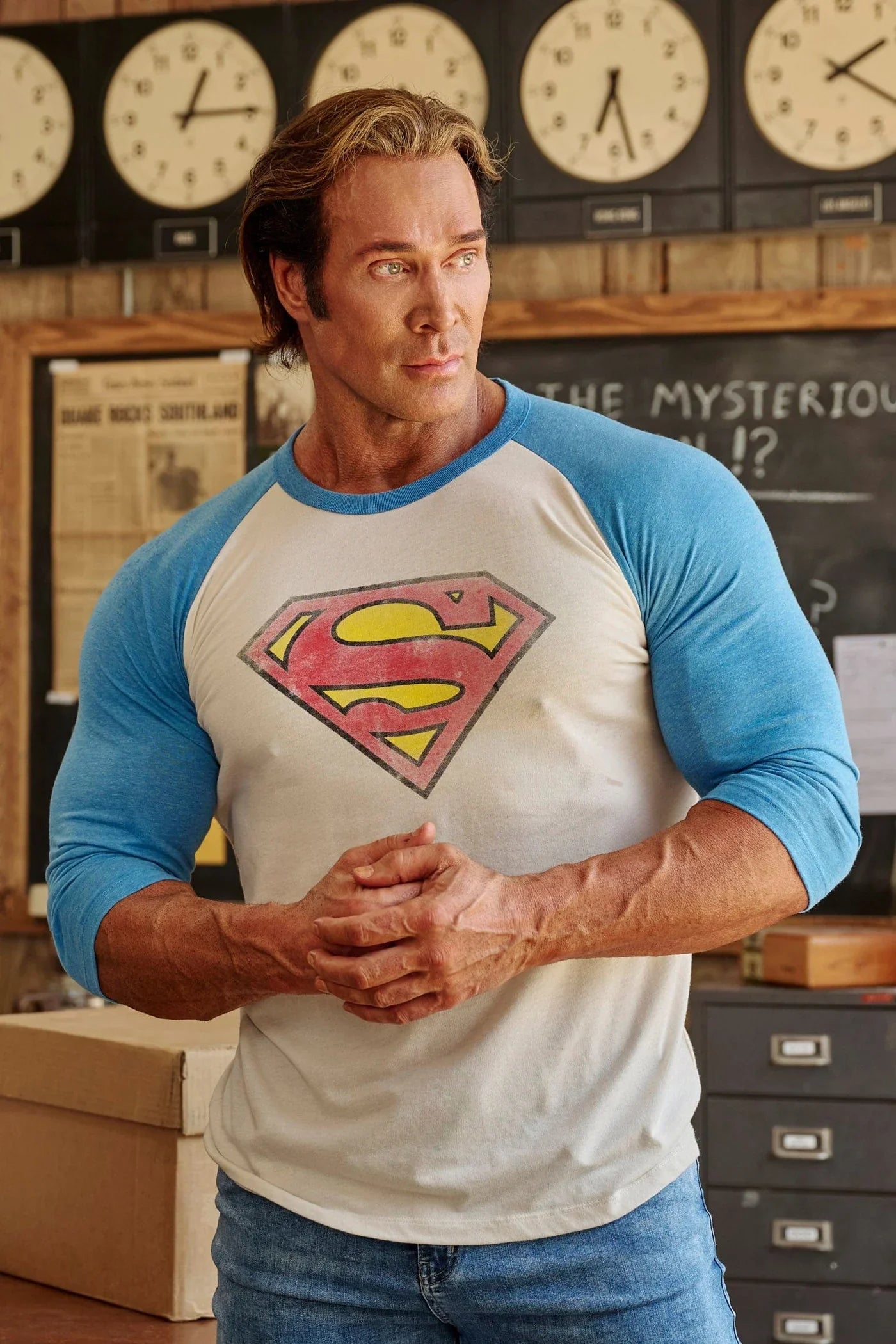 SUPERMAN RAGLAN 3/4 SHIRTS